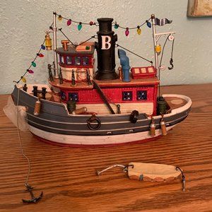 Lemax Bessie Tug Boat 2001 Retired